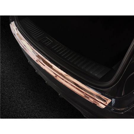 Protection de seuil arrière inox 'Deluxe' sur mesure pour Porsche Cayenne III 2017- 'Performance' Cuivre/Carbone Cuivre Protection de seuil arrière inox 'Deluxe' sur mesure pour Porsche Cayenne III 2017- 'Performance' Cuivre/Carbone Cuivre