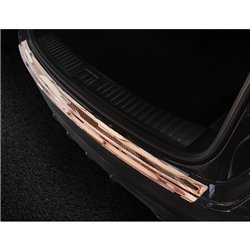 Protection de seuil arrière inox 'Deluxe' sur mesure pour Porsche Cayenne III 2017- 'Performance' Cuivre Brossé/Carbone Cuivre