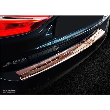 Protection de seuil arrière inox 'Deluxe' sur mesure pour BMW X1 F48 2015-2022 'Performance' Cuivre/Carbone Cuivre Protection de seuil arrière inox 'Deluxe' sur mesure pour BMW X1 F48 2015-2022 'Performance' Cuivre/Carbone Cuivre