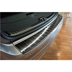 Protection de seuil arrière inox noir sur mesure pour Volvo XC60 2013-2016 'Ribs'