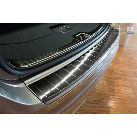 Protection de seuil arrière inox noir sur mesure pour Volvo XC60 2013-2016 'Ribs' Protection de seuil arrière inox noir sur mesure pour Volvo XC60 2013-2016 'Ribs'