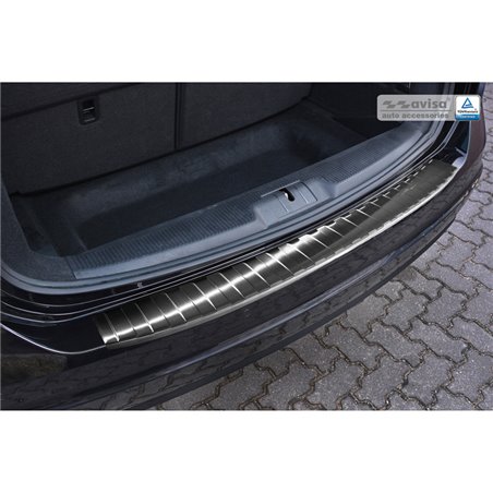 Protection de seuil arrière inox noir sur mesure pour Seat Alhambra & Volkswagen Sharan II 2010- 'Ribs' Protection de seuil arrière inox noir sur mesure pour Seat Alhambra & Volkswagen Sharan II 2010- 'Ribs'