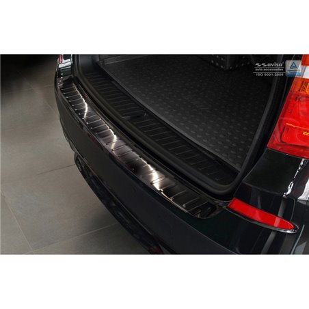 Protection de seuil arrière inox noir sur mesure pour BMW X3 F25 2010-2014 incl. M-Sport 'Ribs' Protection de seuil arrière inox noir sur mesure pour BMW X3 F25 2010-2014 incl. M-Sport 'Ribs'