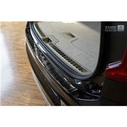 Protection de seuil arrière inox noir sur mesure pour Volvo XC90 2015- 'Ribs'