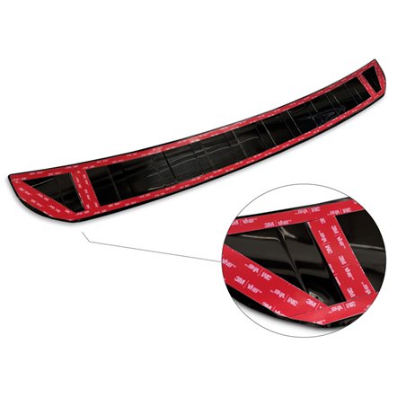 Protection de seuil arrière inox noir sur mesure pour Mercedes GLB (X247) incl. AMG 2019- 'Ribs' Protection de seuil arrière inox noir sur mesure pour Mercedes GLB (X247) incl. AMG 2019- 'Ribs'