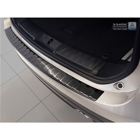 Protection de seuil arrière inox noir sur mesure pour Jaguar F-Pace 2016-2020 & FL 2020- 'Ribs' Protection de seuil arrière inox noir sur mesure pour Jaguar F-Pace 2016-2020 & FL 2020- 'Ribs'