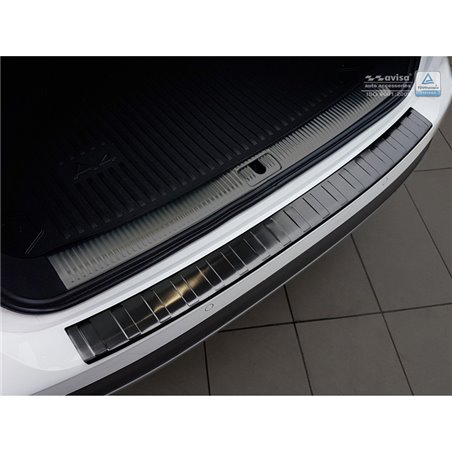 Protection de seuil arrière inox noir sur mesure pour Audi A4 B9 Allroad 2016-2019 & FL 2019- 'Ribs' Protection de seuil arrière inox noir sur mesure pour Audi A4 B9 Allroad 2016-2019 & FL 2019- 'Ribs'