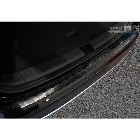 Protection de seuil arrière inox noir sur mesure pour Seat Ateca 2016-2020 & FL 2020- 'Ribs' Protection de seuil arrière inox noir sur mesure pour Seat Ateca 2016-2020 & FL 2020- 'Ribs'