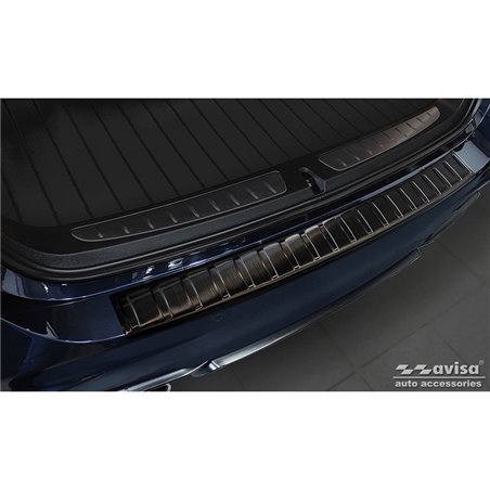 Protection de seuil arrière inox noir sur mesure pour BMW Série-3 (F31) Touring 2012-2015 & FL 2015-2019 'Ribs' Protection de seuil arrière inox noir sur mesure pour BMW Série-3 (F31) Touring 2012-2015 & FL 2015-2019 'Ribs'