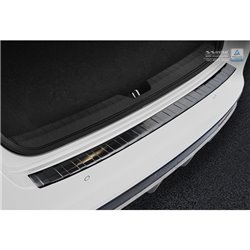 Protection de seuil arrière inox noir sur mesure pour Kia Optima Sedan 2015- Ribs'