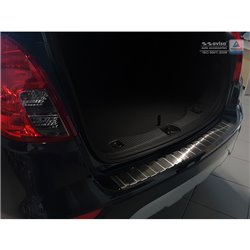 Protection de seuil arrière inox noir sur mesure pour Opel Mokka X 2016- 'Ribs'