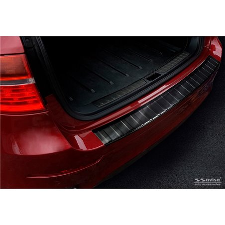 Protection de seuil arrière inox noir sur mesure pour BMW X6 (E71) 2009-2014 Protection de seuil arrière inox noir sur mesure pour BMW X6 (E71) 2009-2014