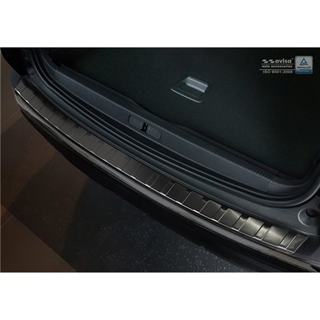 Protection de seuil arrière inox noir sur mesure pour Peugeot 3008 II 2016- 'Ribs' Protection de seuil arrière inox noir sur mesure pour Peugeot 3008 II 2016- 'Ribs'