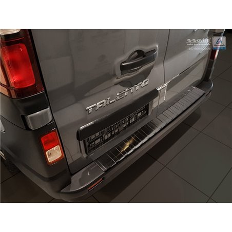 Protection de seuil arrière inox noir sur mesure pour Opel Vivaro 2014-2019 & Renault Trafic 2014-2019 & FL 2019- / Fiat Talento Protection de seuil arrière inox noir sur mesure pour Opel Vivaro 2014-2019 & Renault Trafic 2014-2019 & FL 2019- / Fiat Talento