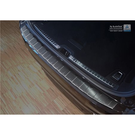 Protection de seuil arrière inox noir sur mesure pour Volvo V90 9/2016- 'Ribs' Protection de seuil arrière inox noir sur mesure pour Volvo V90 9/2016- 'Ribs'