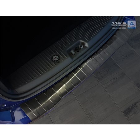 Protection de seuil arrière inox noir sur mesure pour Ford Tourneo Courier/Transit Courier 2014- 'Ribs' Protection de seuil arrière inox noir sur mesure pour Ford Tourneo Courier/Transit Courier 2014- 'Ribs'
