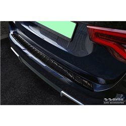 Protection de seuil arrière inox noir sur mesure pour BMW iX3 (G08) 2020- 'Ribs'
