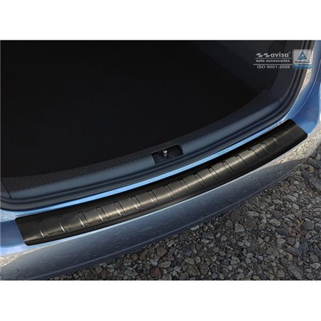 Protection de seuil arrière inox noir sur mesure pour Volkswagen Touran II 2010-2015 'Ribs' Protection de seuil arrière inox noir sur mesure pour Volkswagen Touran II 2010-2015 'Ribs'