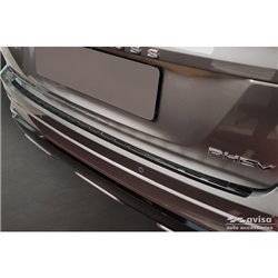 Protection de seuil arrière inox noir sur mesure pour Mitsubishi Eclipse Cross PHEV Facelift 2021-