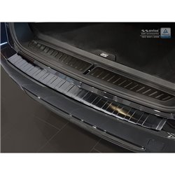 Protection de seuil arrière inox noir sur mesure pour BMW Série 5 G31 Touring 2017-2020 excl. M-Sport 'Ribs'