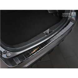 Protection de seuil arrière inox noir sur mesure pour Mitsubishi ASX 2017-2019 'Ribs'