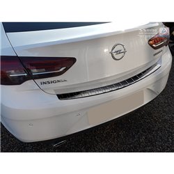 Protection de seuil arrière inox noir sur mesure pour Opel Insignia Grand Sport 5-portes 2017-2020 & FL 2020- 'Ribs'