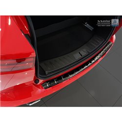 Protection de seuil arrière inox noir sur mesure pour Jaguar E-Pace 2017-2020 & FL 2020- 'Ribs'