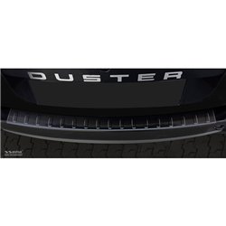 Protection de seuil arrière inox noir sur mesure pour Dacia Duster 2010-2017 'Ribs'