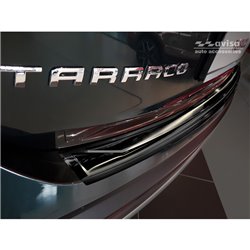Protection de seuil arrière inox noir sur mesure pour Seat Tarraco 2019-