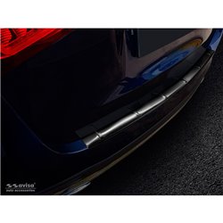 Protection de seuil arrière inox noir sur mesure pour Mercedes GLE II W167 2019-2023 incl. 53 AMG 'Ribs'