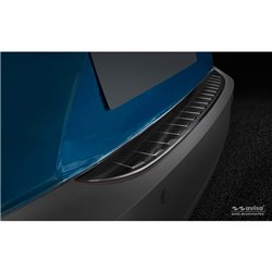 Protection de seuil arrière inox noir sur mesure pour Mazda CX-3 2015-2022 'Ribs'
