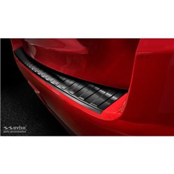Protection de seuil arrière inox noir sur mesure pour Mitsubishi ASX Facelift 2019- 'Ribs'