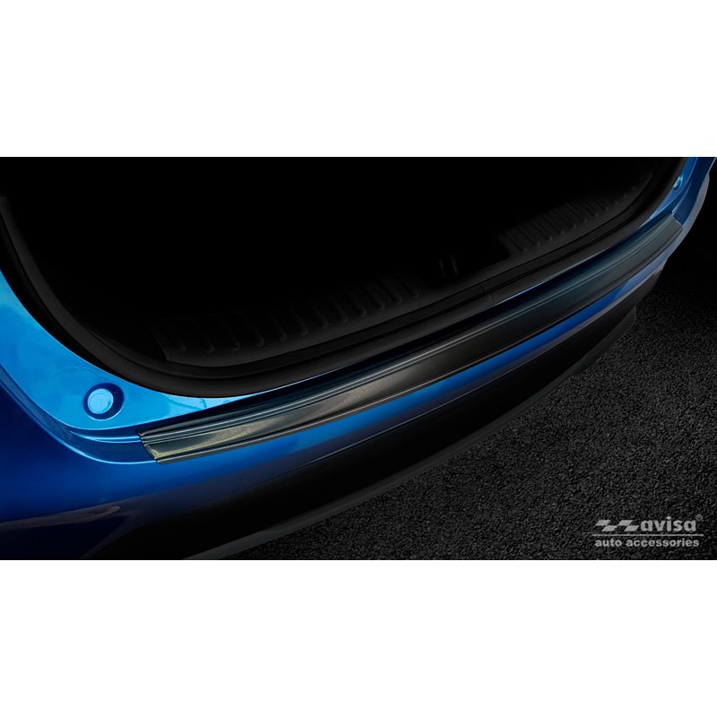 Protection de seuil arrière inox noir sur mesure pour Kia XCeed 2019-