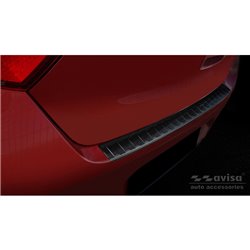 Protection de seuil arrière inox noir sur mesure pour Hyundai i10 HB 5-portes 2019- 'Ribs'