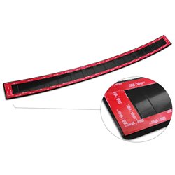 Protection de seuil arrière inox noir sur mesure pour Skoda Fabia IV Hatchback 2021- 'Ribs'