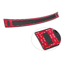 Protection de seuil arrière inox Noir sur mesure pour Skoda Octavia Scout (NX5) 2020- 'Ribs'