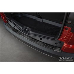 Protection de seuil arrière inox noir sur mesure pour Dacia Jogger 2022- 'Ribs'