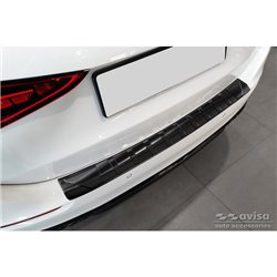 Protection de seuil arrière inox noir sur mesure pour Mercedes Classe-C W206 Kombi 2021- 'Ribs'
