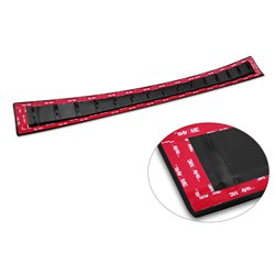 Protection de seuil arrière inox noir sur mesure pour Mazda 2 Hybrid 2022- 'Ribs'