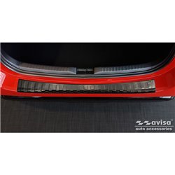 Protection de seuil arrière inox noir sur mesure pour Toyota Yaris IV Hatchback 5-portes 2020-2024 & Facelift 2024- excl. GR 'Ri