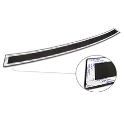 Protection de seuil arrière inox noir sur mesure pour Volkswagen Caravelle T6 2015- & FL 2019- (hayon arrière) 'Ribs'