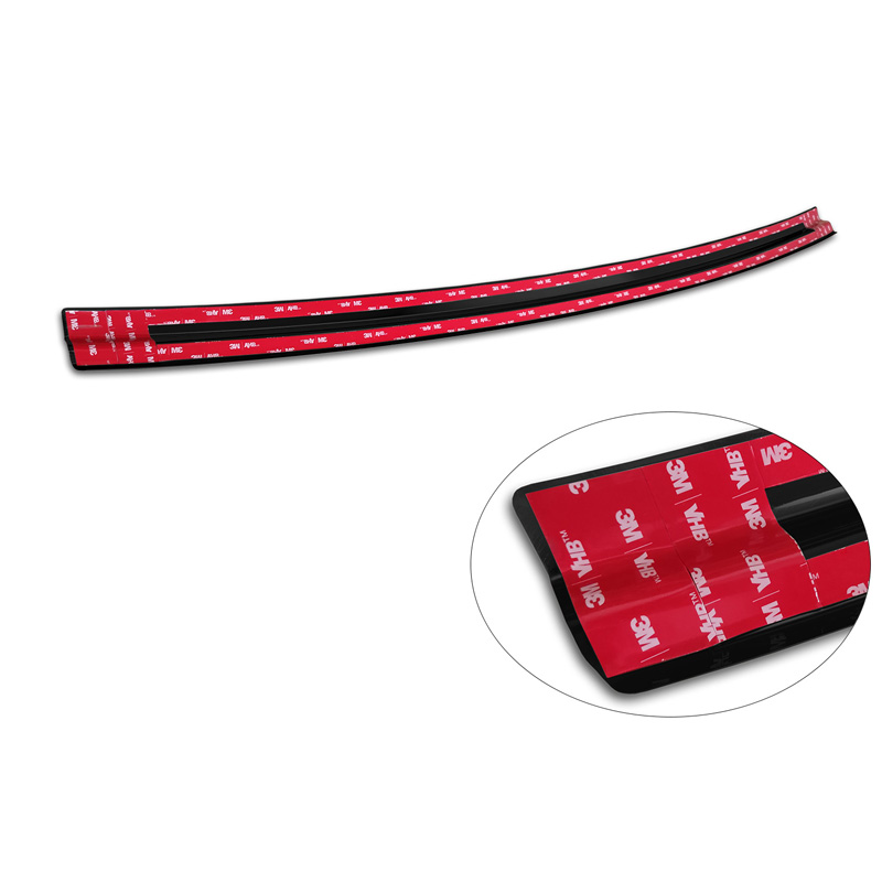 Protection de seuil arrière inox noir sur mesure pour Mercedes EQC (N293) 2019- 'Ribs'