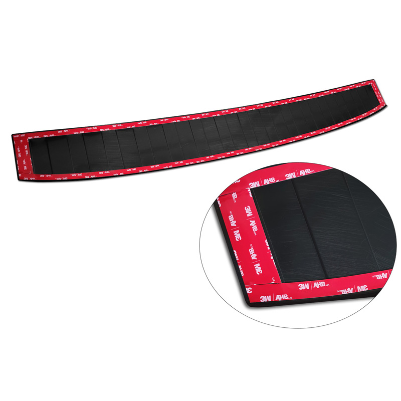 Protection de seuil arrière inox noir sur mesure pour Fiat 500L Facelift 2017- 'Ribs'