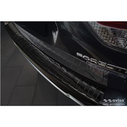 Protection de seuil arrière inox noir sur mesure pour Subaru Forester (SK) 2018- 'Ribs'