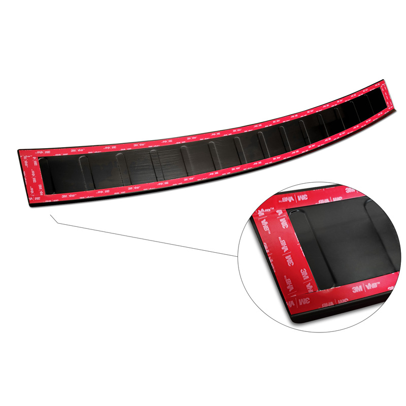 Protection de seuil arrière inox noir sur mesure pour Renault Laguna III Grandtour 2007-2015 'Ribs'