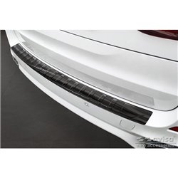 Protection de seuil arrière inox Noir sur mesure pour BMW X5 F15 2013-2018 avec Pacquet-M 'Ribs'