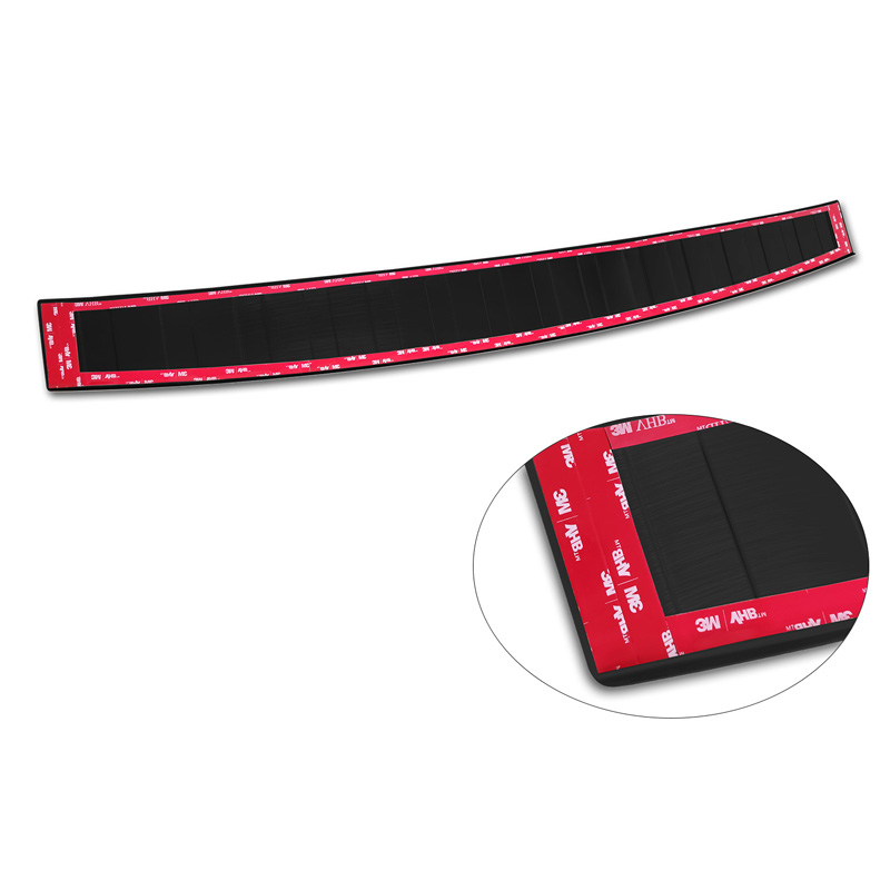 Protection de seuil arrière inox noir sur mesure pour Mercedes EQE SUV (X294) 2022- 'Ribs'