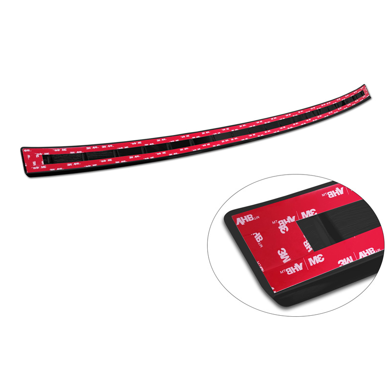 Protection de seuil arrière inox noir sur mesure pour BMW X1 U11 M-Sport 2022- 'Ribs'