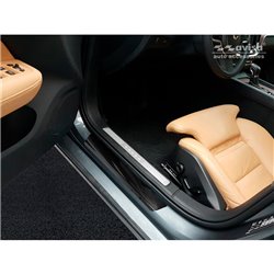 Seuils de portes carboné 3D noir sur mesure pour Volvo S60 III & V60 II 2018- 4-pièces