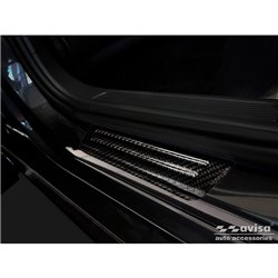 Seuils de portes carboné 3D noir sur mesure pour Volkswagen Tiguan II 2016-2024/Arteon 2017- & Shooting Brake 2020-/Passat Sedan